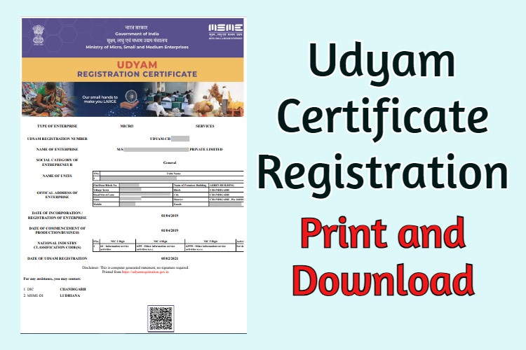 Udyam Registration Download And Print Udyam Certificate Govt Sevaa